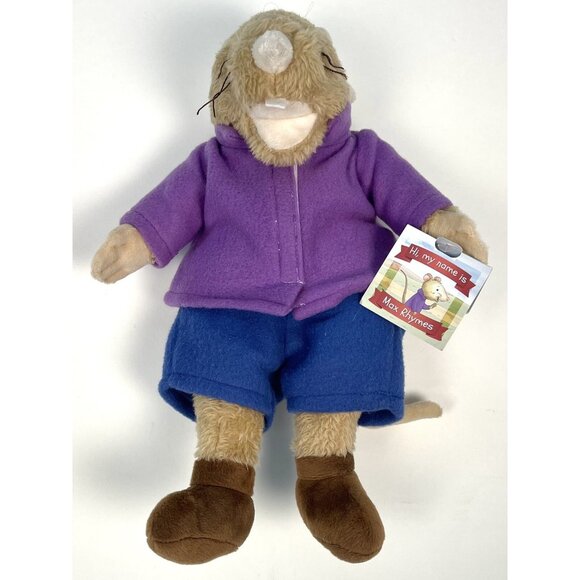 Bunnies by the Bay 12" MAX RHYMES Plush Stuffed Mouse Toy Doll M201811 w/ Tag - Picture 2 of 9